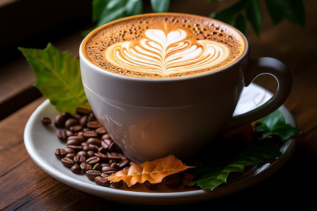 Fresh Coffee with Croissant